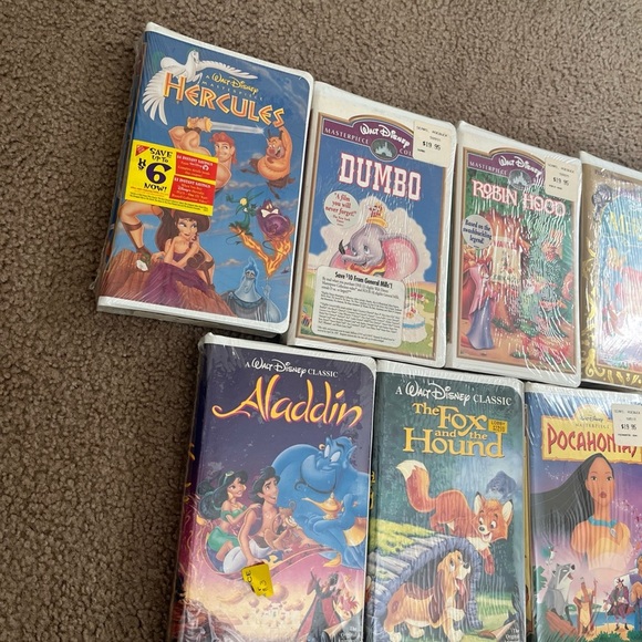 Lot Of 7 Vintage Authentic Factory Sealed With Stickers Disney VHS Movies! Rare - Picture 2 of 8